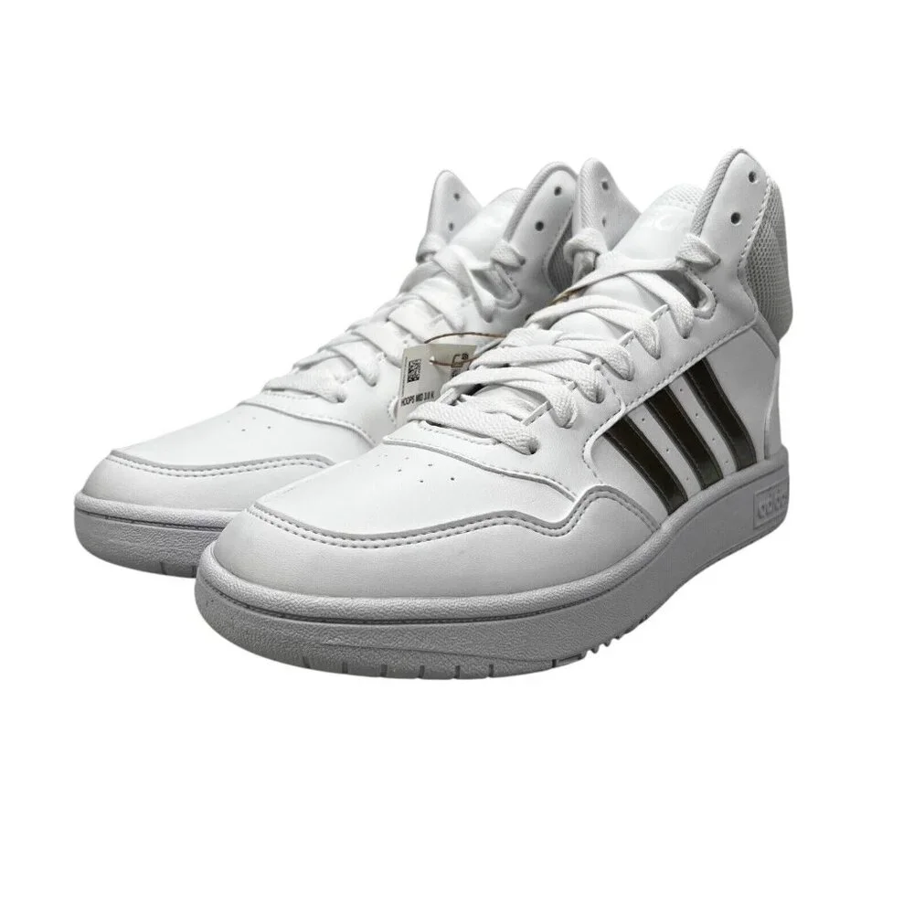 Adidas Hoops Mid White Basketball Shoes Youth Girl's Sizes 4 - 6 (Y) GS